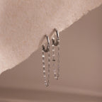 Mirror Chain Huggies Silver 18K Gold Plated