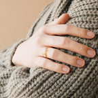 Grace Script Name Ring Silver 18K Gold Plated