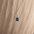 North Star Sapphire Necklace Silver 18K Gold Plated