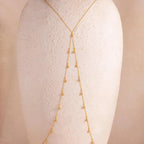 Diamond Station Body Chain Silver 18K Gold Plated