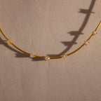 Sprinkle Diamond Necklace  Silver 18K Gold Plated