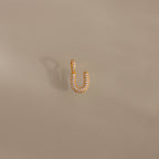 Diamond Pave Bubble Letter Charm Silver 18K Gold Plated