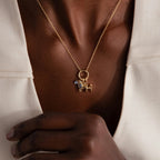 Hummingbird Charm Silver 18K Gold Plated
