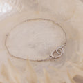 Hinged Circle Charm Bracelet Silver 18K Gold Plated
