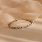 Marquise Diamonds Tennis Bracelet Silver 18K Gold Plated