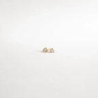 Triangle Diamond Studs Silver 18K Gold Plated