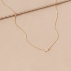 Baguette Diamond Emery Necklace Silver 18K Gold Plated