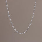 Eternity Pearl Choker Necklace Silver 18K Gold Plated