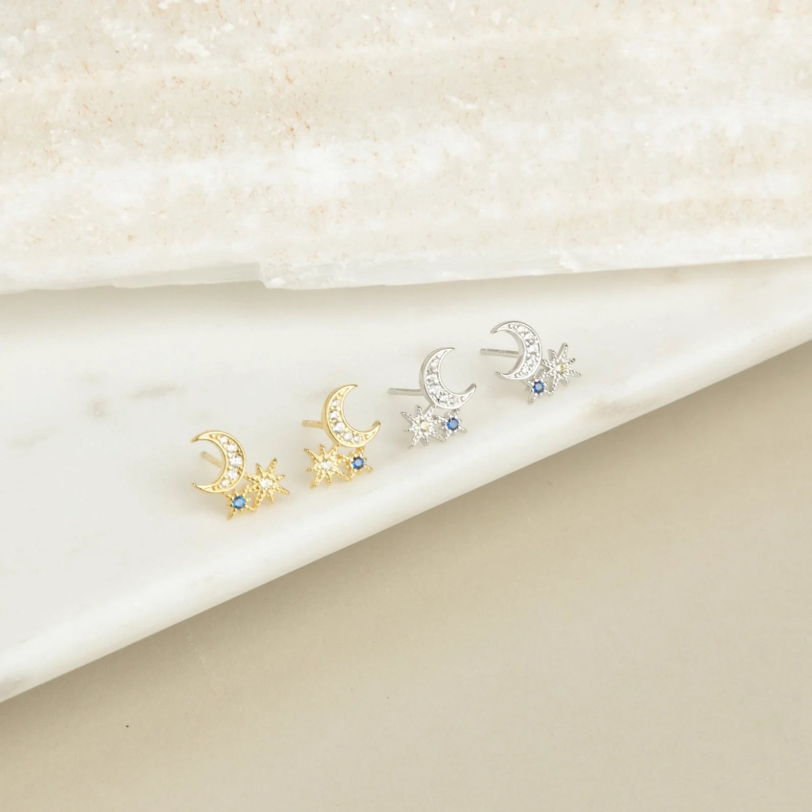 Aeon Studs Silver 18K Gold Plated