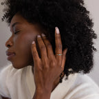 Dainty Onyx Baguette Ring Silver 18K Gold Plated