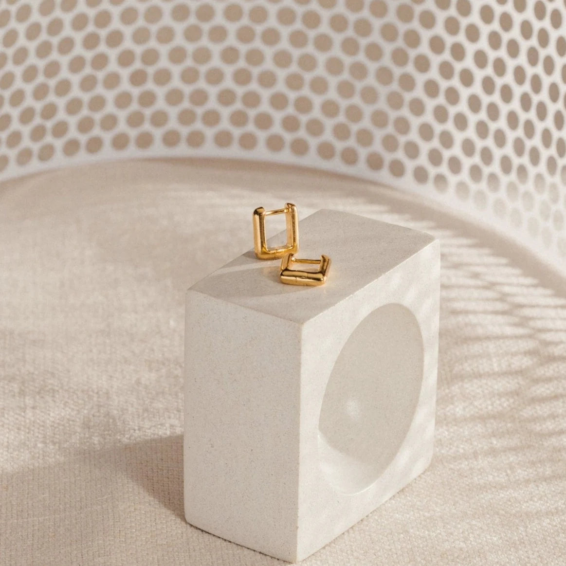 Kelsey Link Earrings Silver 18K Gold Plated