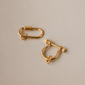 Bar & Carabiner Charm Set Silver 18K Gold Plated