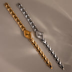Geometric Oval Timepiece Silver 18K Gold Plated