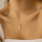 Nella Letter Necklace Silver 18K Gold Plated