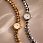 Heart Link Timepiece Silver 18K Gold Plated