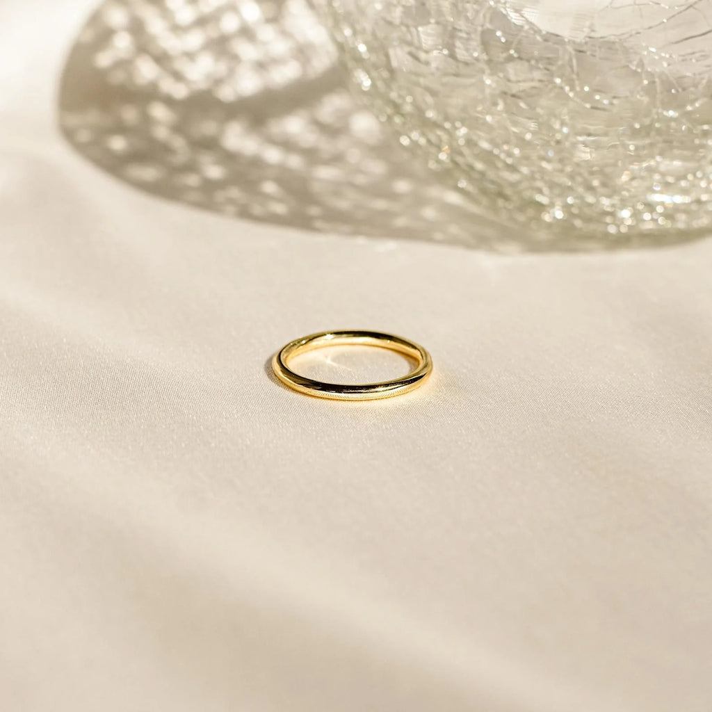 Minimal Stacking Ring Silver 18K Gold Plated