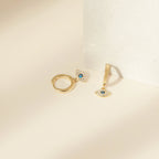 Iris Huggies Silver 18K Gold Plated