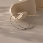Large Sparkle Hoops Silver 18K Gold Plated