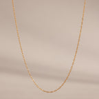 Dainty Paperclip Necklace Silver 18K Gold Plated