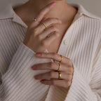 Diamond Eternity Ring Silver 18K Gold Plated
