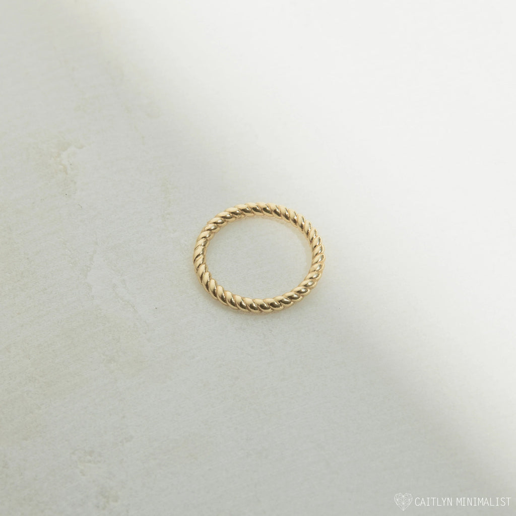 Lea Twisted Ring Silver 18K Gold Plated