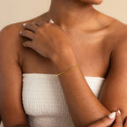 Curb Chain Bracelet Silver 18K Gold Plated