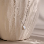 Baroque Pearl Necklace Silver 18K Gold Plated