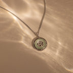 Jade Dragon Fortune Necklace Silver 18K Gold Plated