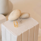 Nina Link Earrings in Rose Gold Silver 18K Gold Plated