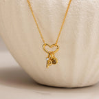 Heart Carabiner Set Silver 18K Gold Plated