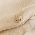 Dangling Birth Flower Earrings Silver 18K Gold Plated