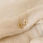 Dangling Birth Flower Earrings Silver 18K Gold Plated