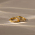 Topaz Clicker Huggies Silver 18K Gold Plated