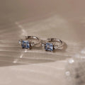 Aquamarine Pearl Huggies Silver 18K Gold Plated