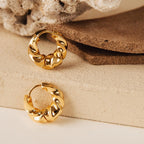 Diana Hoops Silver 18K Gold Plated