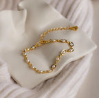 Eternity Pearl Bracelet Silver 18K Gold Plated
