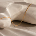 Woven Chain Necklace  Silver 18K Gold Plated