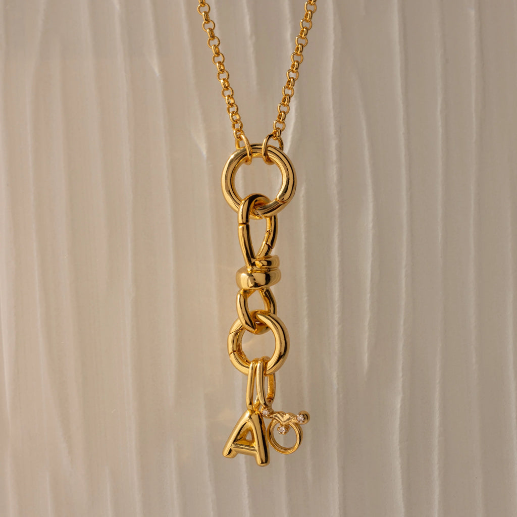 Knot Charm Clasp Silver 18K Gold Plated