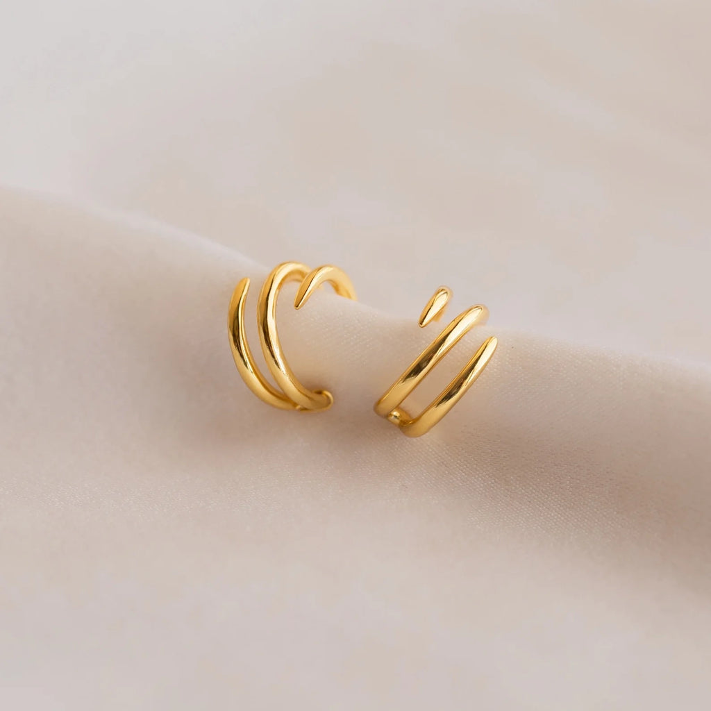 Claw Ear Cuffs Silver 18K Gold Plated