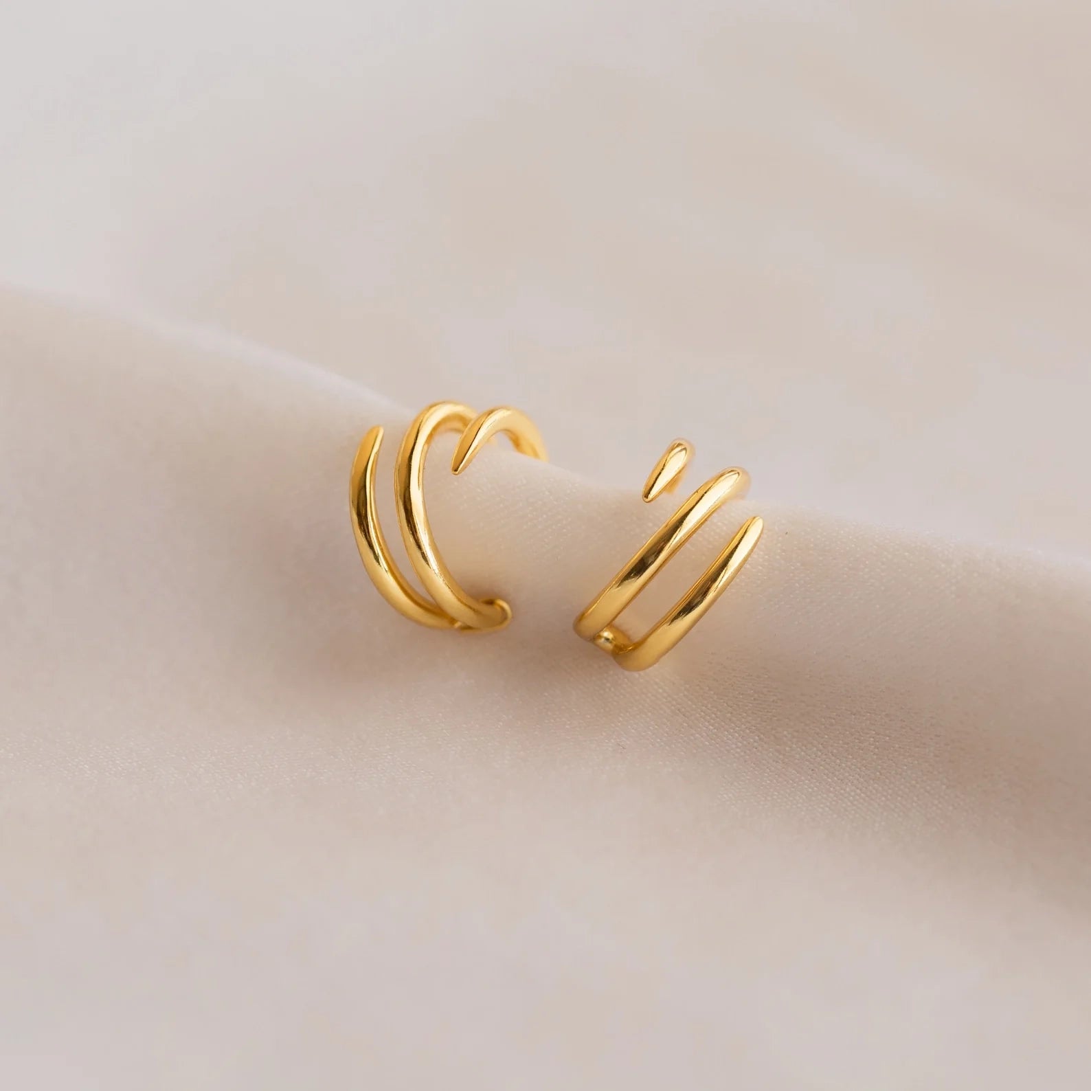 Claw Ear Cuffs Silver 18K Gold Plated