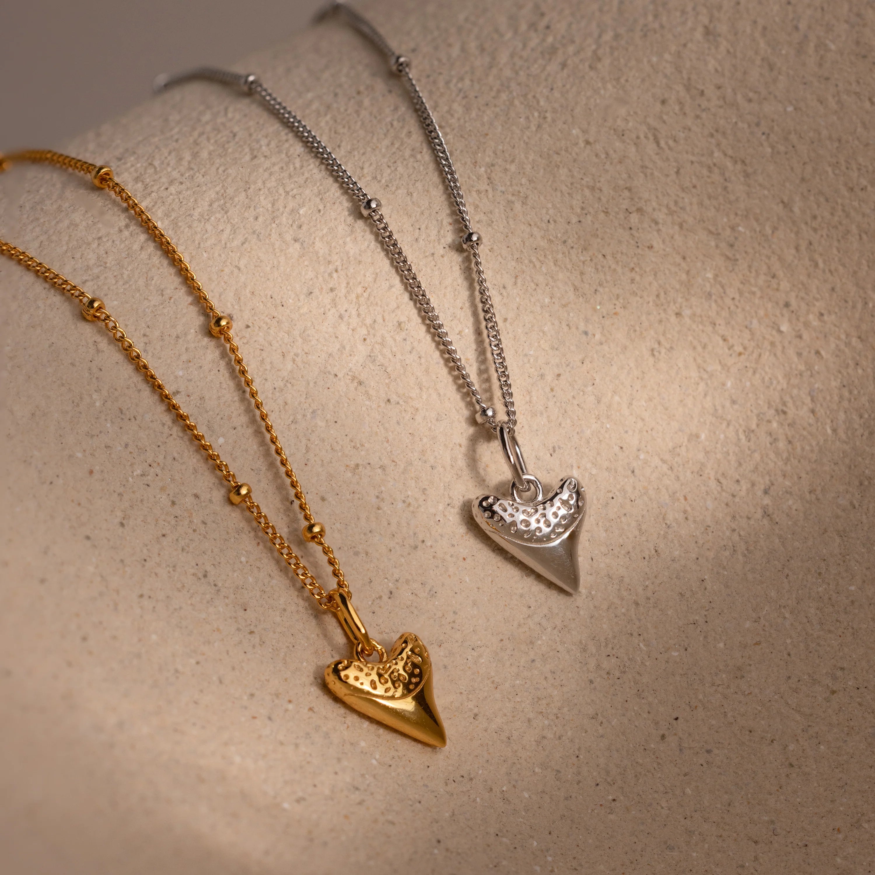 Shark Tooth Necklace Silver 18K Gold Plated