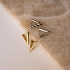 Triangle Huggies Silver 18K Gold Plated