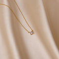 Dainty Diamond Necklace Silver 18K Gold Plated