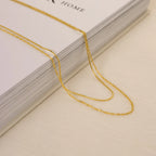 Monet Duo Chain Silver 18K Gold Plated