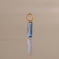 Skinny Baguette Blue Zircon Charm Silver 18K Gold Plated
