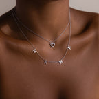 Mama Letter Necklace Silver 18K Gold Plated