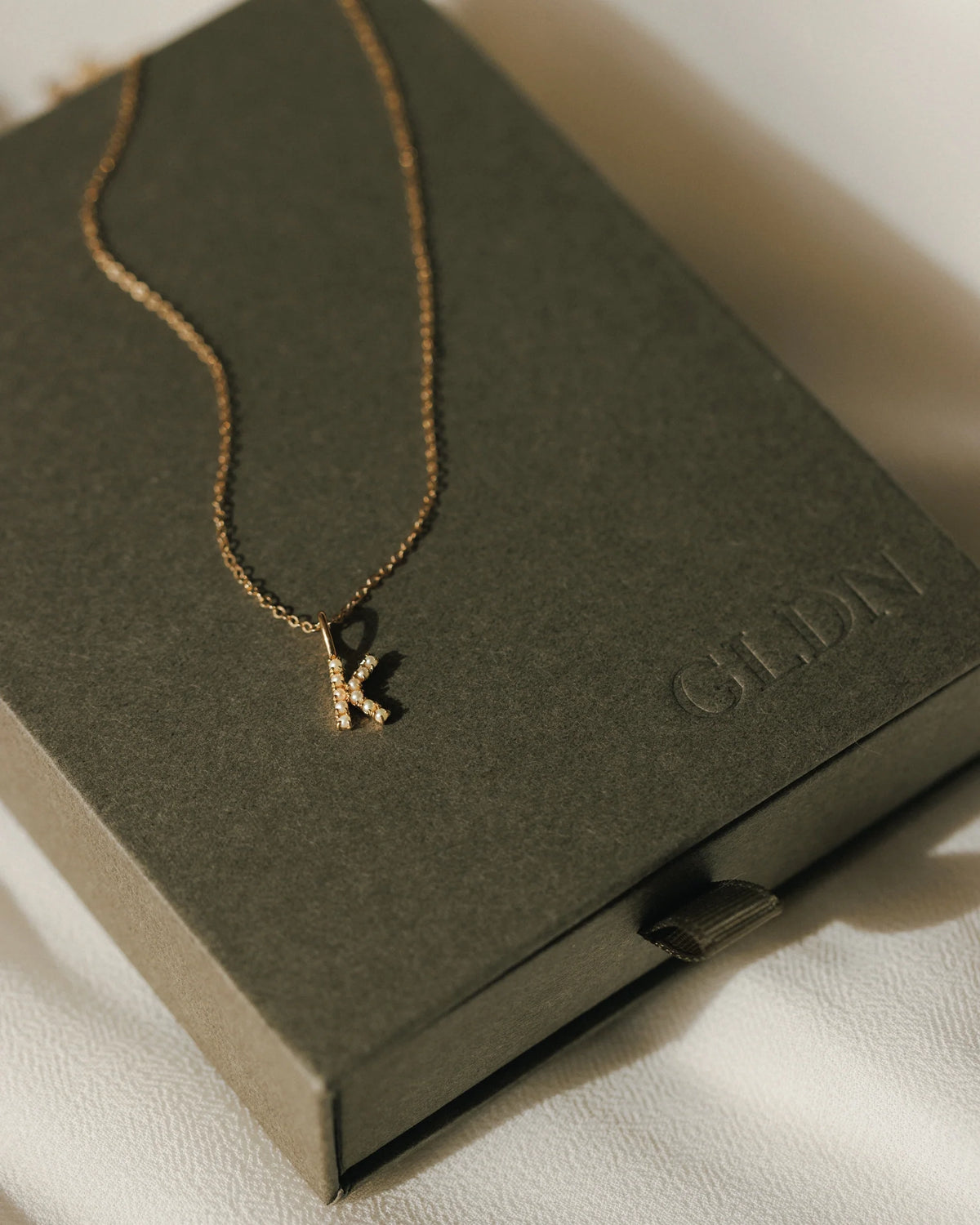 Pearl Initial Charm