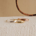 Skinny Birth Flower Ring Silver 18K Gold Plated
