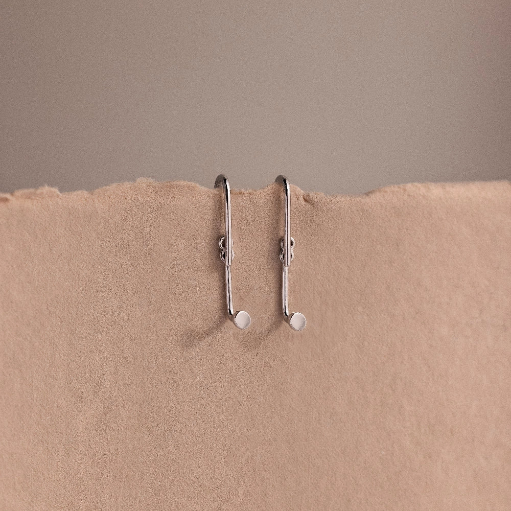 Dot Ear Jackets Silver 18K Gold Plated