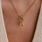 Heart Hand Charm Silver 18K Gold Plated